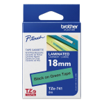 BROTHER LAMINATO 18 MM 8 M NERO/VER TZE741 - TZE741_48h