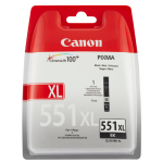 CANON 1LB CLI-551XLBK ink cartridge black high capacity 11ml 4.425 pages 1-pack XL - 6443B001_48h