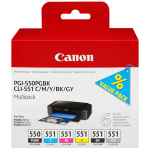 CANON 1LB PGI-550 / CLI-551 ink cartridge black and five colour standard capacity multipack - 6496B005_48h