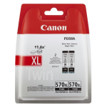 CANON PGI-570XL Ink Cartridge BK TWIN BL SEC - 0318C010_48h