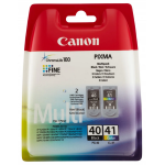 CANON PG-40 / CL-41 ink cartridge black and colour standard capacity combopack blister without alarm - 0615B043