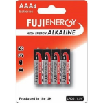 FUJI - Batterie Fuji Energy Alkaline X4 AAA card of 4 - 5036446815781 - AAAFUELR03