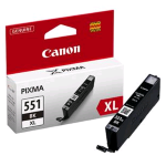 CANON CLI-551XLBK ink cartridge black high capacity 11ml 4.425 pages 1-pack XL - 6443B001