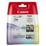 CANON PG-510 / CL-511 ink cartridge black and colour standard capacity black: 240 pages, colour: 244 pages multipack - 2970B010