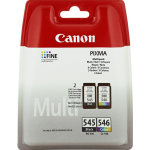 CANON PG545/CL546 Multipack InkJet Black+Tricolor Standard Capacity BK 180pg COL 180pg 2 Pack - 8287B005