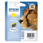 EPSON T0714 ink cartridge yellow standard capacity 5.5ml 1-pack blister without alarm - C13T07144012