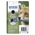 EPSON T1281 ink cartridge black standard capacity 5.9ml 1-pack blister without alarm - C13T12814012