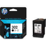 HP 302 Ink Jet Cartridge Black Standard Capacity - F6U66AE