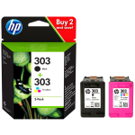 HP 303 Original Nero, Ciano, Magenta, Giallo Multipack - 3YM92AE