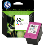 SPECIAL PRICE - HP 62XL ink cartridge tri-colour high capacity 1-pack Blister multi tag - C2P07AE