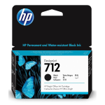 HP 712 38-ml Black DesignJet Ink Cartridge - 3ED70A